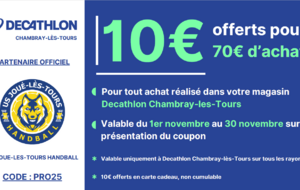 🛍️ 🎁 Offre exclusive Decathlon Chambray-les-Tours pour les licenciés USJ Handball !